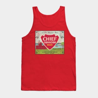 Chief Oshkosh Beer Retro Defunct Wisconsin Breweriana Tank Top